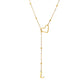 💥 Met 50% korting! 🔥 Y-vormige ketting met initiaal – roestvrij staal, hollow heart connector, A-Z letterkeuze, goud/zilver, strak metaal of strass, verlengt halslijn, dagelijks draagbaar 💎