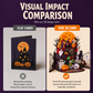 💥 Met 50% korting! 🔥 3D Halloween pop-up kaart – spookachtig pompoenhuis, lasergesneden, 250g karton, 12,8×17,3 cm, incl. envelop + plakbriefje + OPP-zakje, perfect voor uitnodiging/decoratie/cadeau 🎃