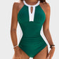 🎁HOT SALE 50% OFF⏳Full Coverage Retro Color Block Swimwear（The more you buy, the higher the discount）