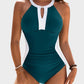 🎁HOT SALE 50% OFF⏳Full Coverage Retro Color Block Swimwear（The more you buy, the higher the discount）