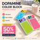 💥【LIMITED TIME 50% OFF】🔥 iPhone 17 Pro Max Dopamine Color Block MagSafe Hoesje | Ultraslank Mat Hard PC | Vingerafdrukvrij & Valbescherming | Trendy Kleuren